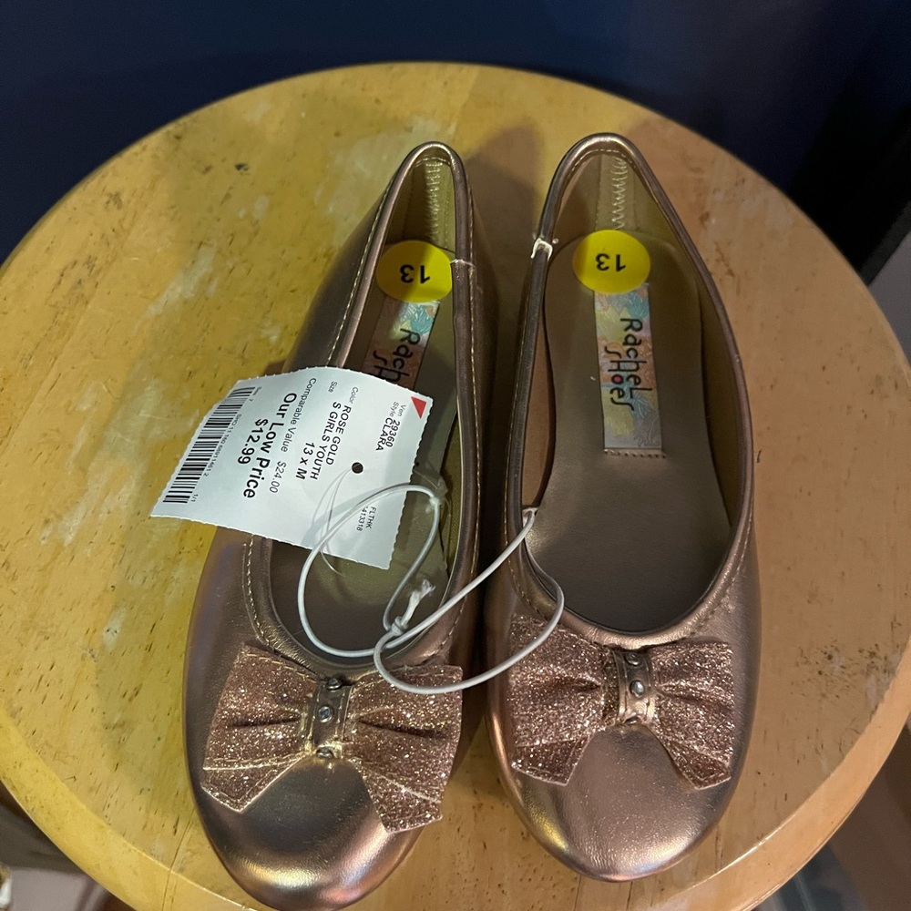 Kids sparkle dress flats